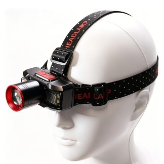 TOJUMPX Mini Headlamp Rechargeable, 280LM Brightest White Laser Focusing Zoom Headlight, Ultralight Flashlight (132g), 6 Modes COB Side Light, IP66 Waterproof LED Head Lamp